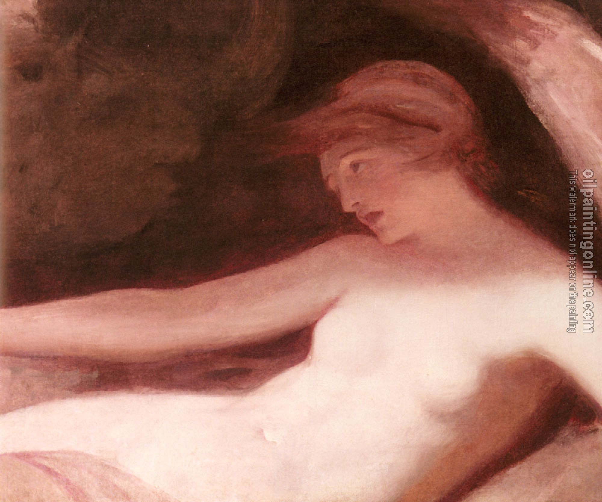 George Romney - Reclining Female Nude